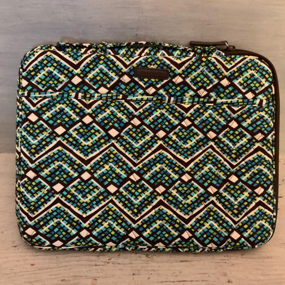 Vera Bradley Multicolor Geometric Print Padded Technology Computer Laptop Bag GC